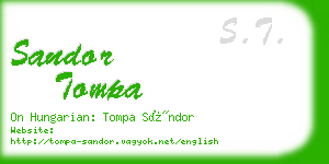 sandor tompa business card